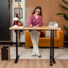 biurko regulowane dębowe