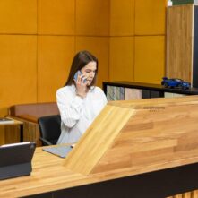 Empfangstheke Schönheitssalon mit Kopfteil