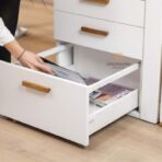 Büroschrank mit Schubladen weiß