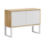 Kommode aus Holz mit Türen und Einlegeböden