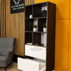 Schwarzes Aktenregal