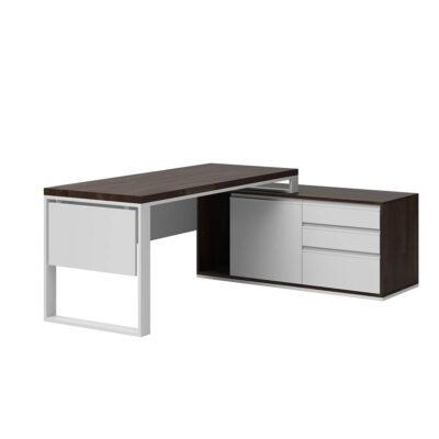 duże biurko narożne heban