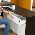 Sockel unter Schreibtisch Ebenholz