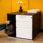 kleiner Schrank unter dem Schreibtisch