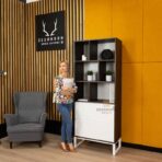 Bücherregal weißes Ebenholz