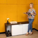 pdo Schreibtischschrank Ebenholz