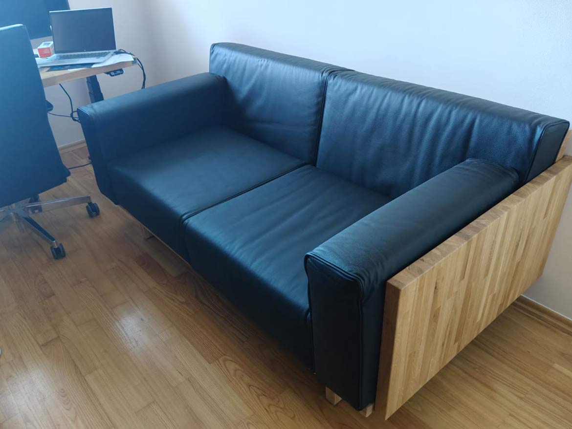 Ledersofa für das Büro