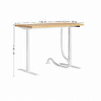 białe biurko elektryczne do domowego gabinetu