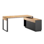 Eckschreibtisch mit Rollcontainer