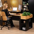 Stilvolle Büromöbel mit industriellem Finish