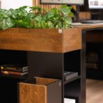 Holzblumenbeet für das Büro
