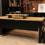 loft Eckschreibtisch mit Regalen