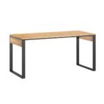 Minimalistischer Schreibtisch aus Eiche schwarz