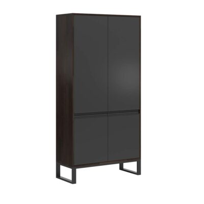 Ebenholz schwarz abschließbarer Schrank