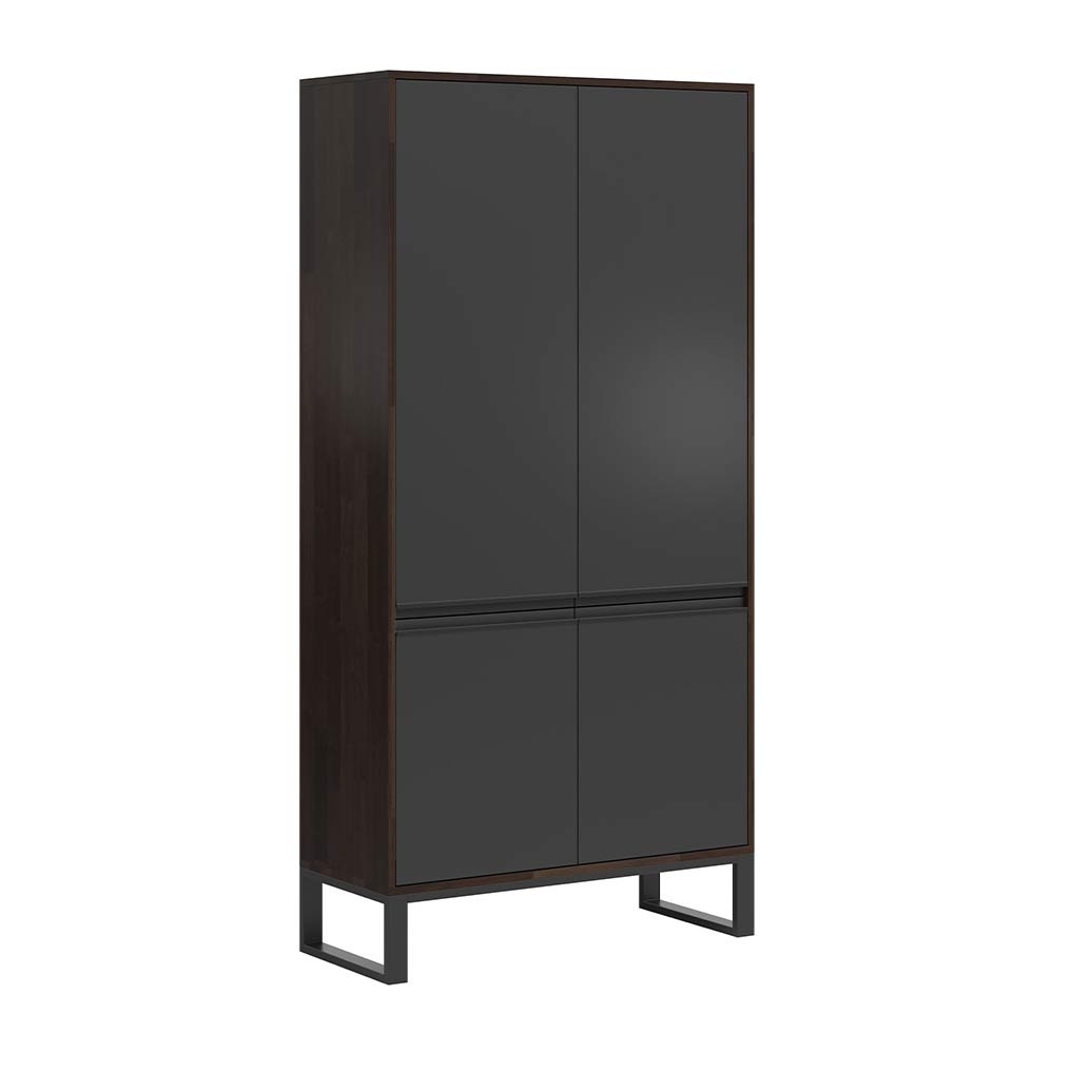 Ebenholz schwarz abschließbarer Schrank