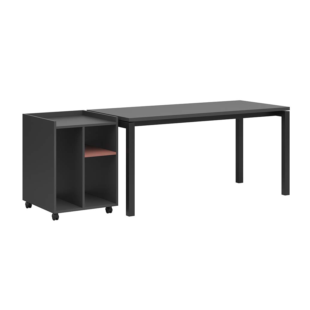 Schreibtisch mit Rollcontainer