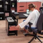 Bürocontainer für Unternehmen mit Schubladen auf Rädern