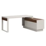 Moderner Eck-Computertisch mit Schubladen