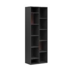 Offener Büro-Aktenschrank, schwarz 70 cm
