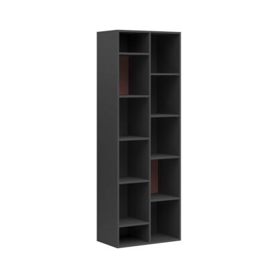Bücherregal mit vielen Fächern