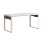 Schreibtisch mit Platte aus Möbelplatte, hell 160