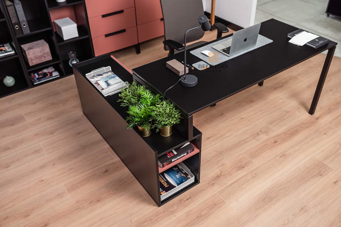 biurko do biura w kolorze czarnym biurko do biura w kolorze czarnym