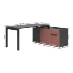 biurko z dużym kontenerkiem