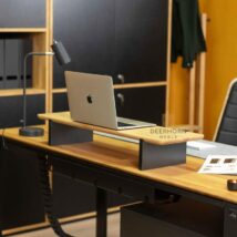 Ergonomische Büromöbel schwarzes Holz