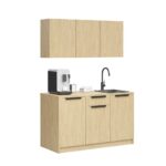 Küchenzeile für kleine Büroküche, hell