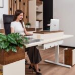 Möbelset mit elektrischem Schreibtisch