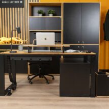 Büromöbel für das Arbeitszimmer Schwarz Holz