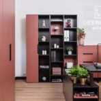 meble w kolorze cegły