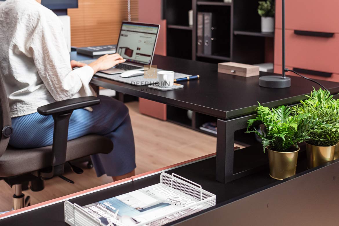 narożne biurko z kontenerem na dokumenty narożne biurko z kontenerem na dokumenty