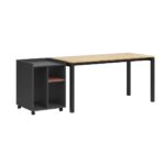 Schreibtisch und Schreibtischschrank