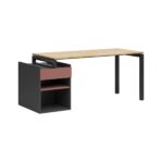 Schreibtisch mit Rollcontainer mit Schublade