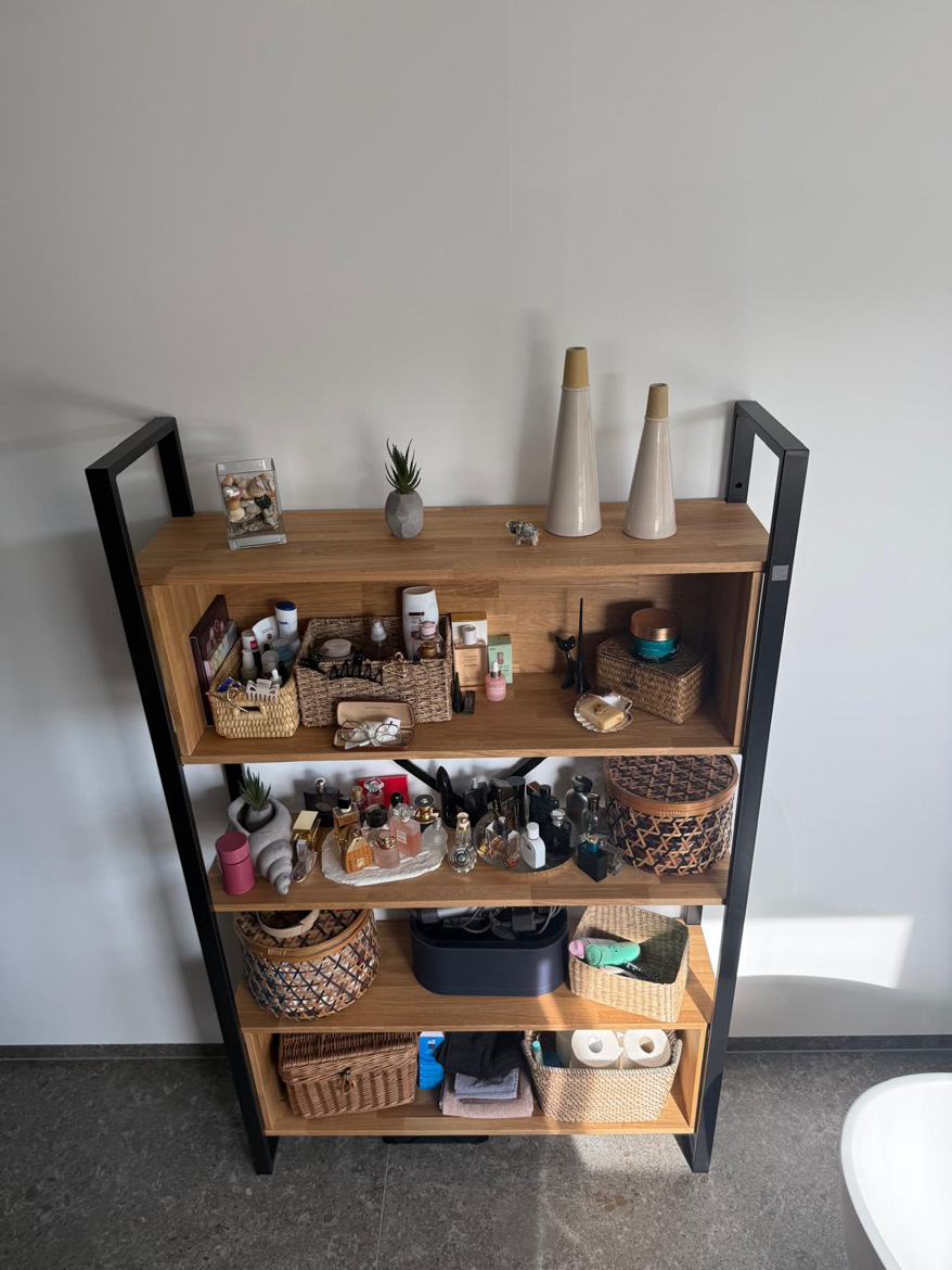 Regał Deerhorn jako element aranżacji łazienki dla Pani Natalii w Gdańsku