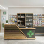 Möbelgarnitur für Apotheken und Apothekenfilialen