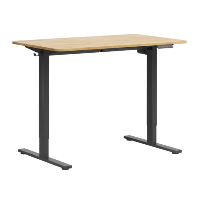 Verstellbarer Schreibtisch mit abgerundeter Tischplatte für das Homeoffice