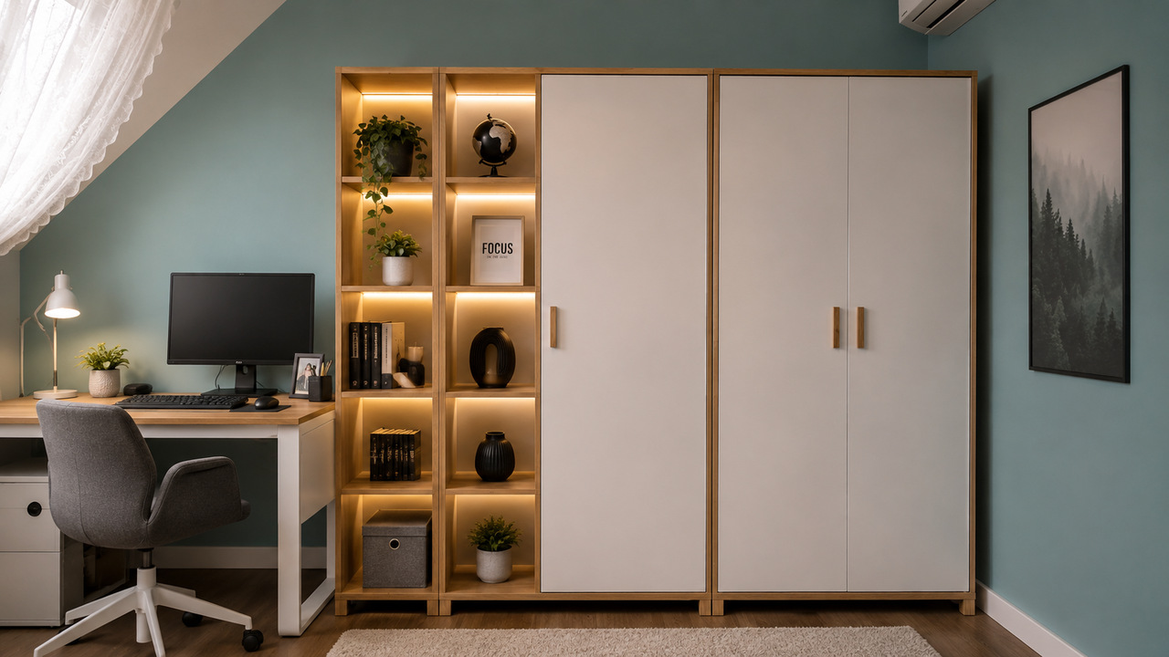 Wandmöbel mit LED-Beleuchtung